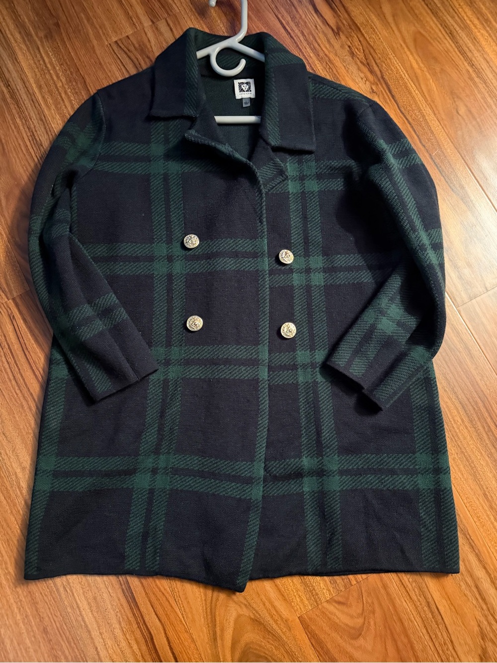 Anne Klein Black Textured Knit Sweater